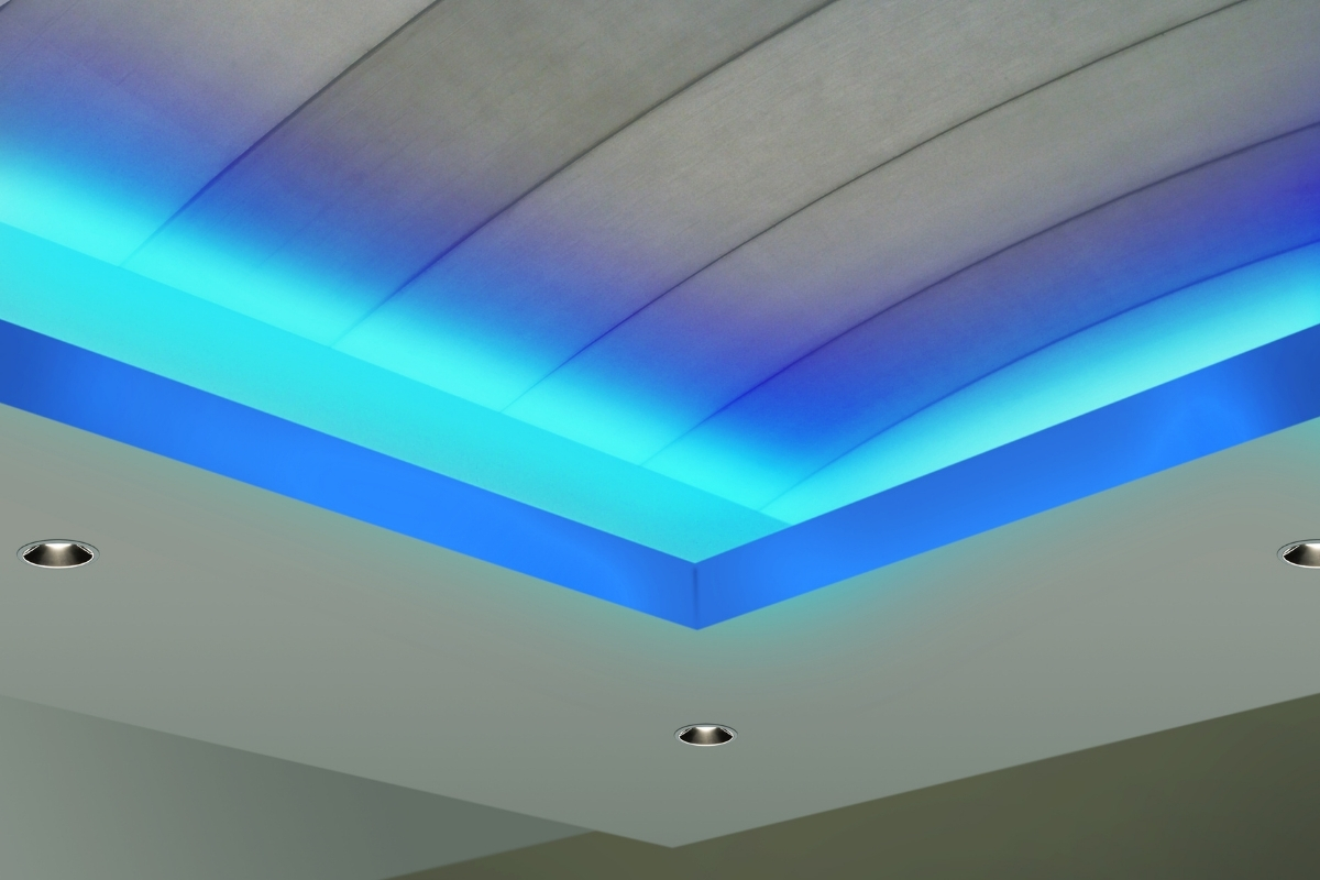 LED light ceiling installation